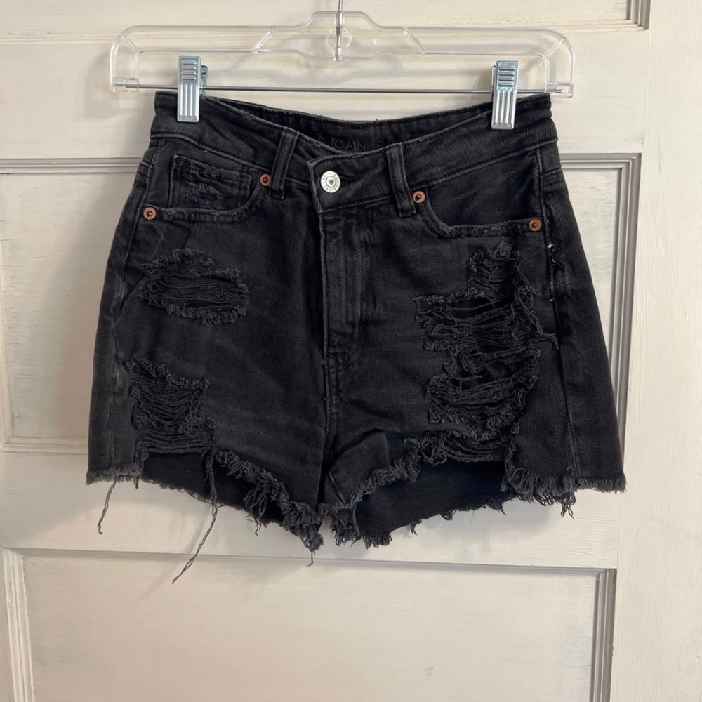 Black Denim Shorts